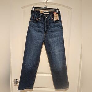 Women's Levi Ribcage Straight Ankle Super High-Rise Jeans # 837